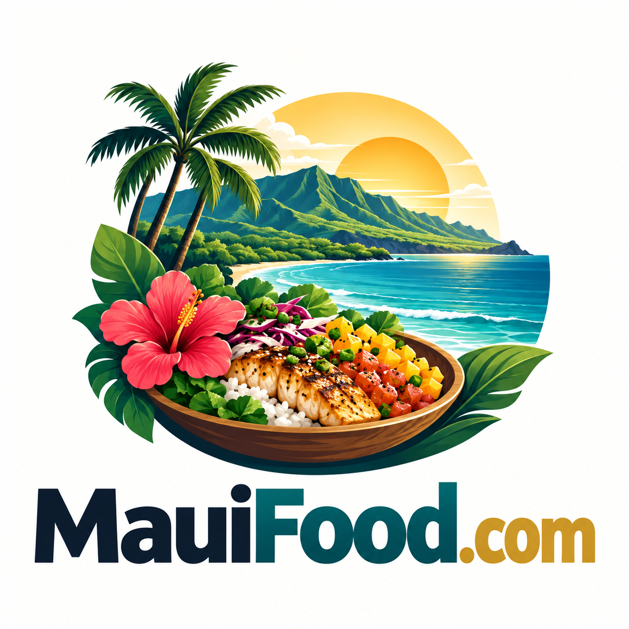 MauiFood.com domain name artwork